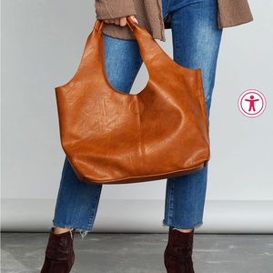 Vegan leather hobo purse